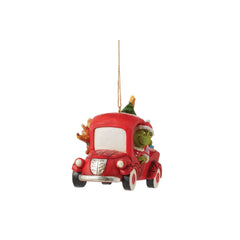 Grinch in Red Truck Ornament