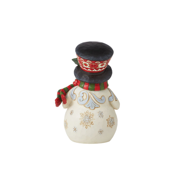 Jim Shore #6009008 Mini Snowman with Long, Red Scarf