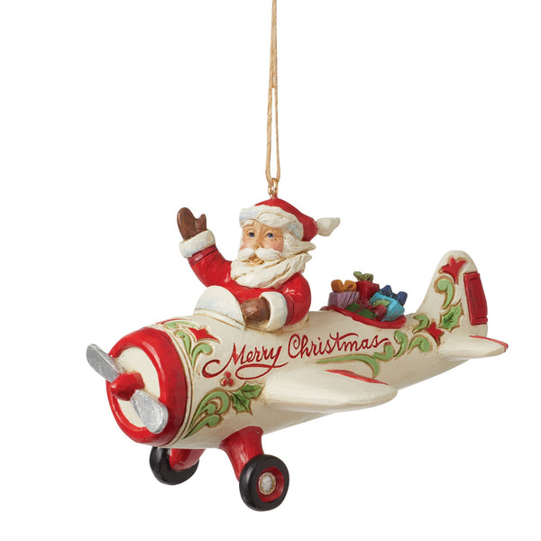 Santa in an airplane - Bauble Stocking