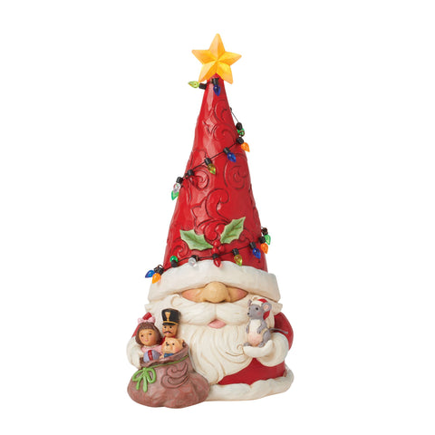 Gnome Santa Wrap in Lights Fig