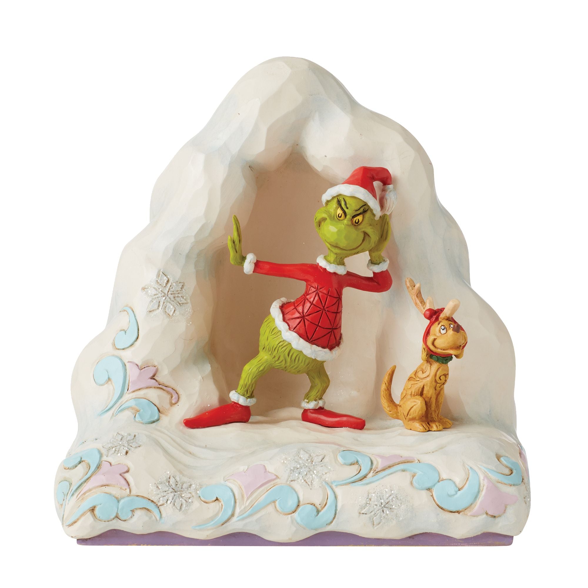 Grinch and Max on Snow Grinch by Jim Shore Brand New Leaving his deals cave for the