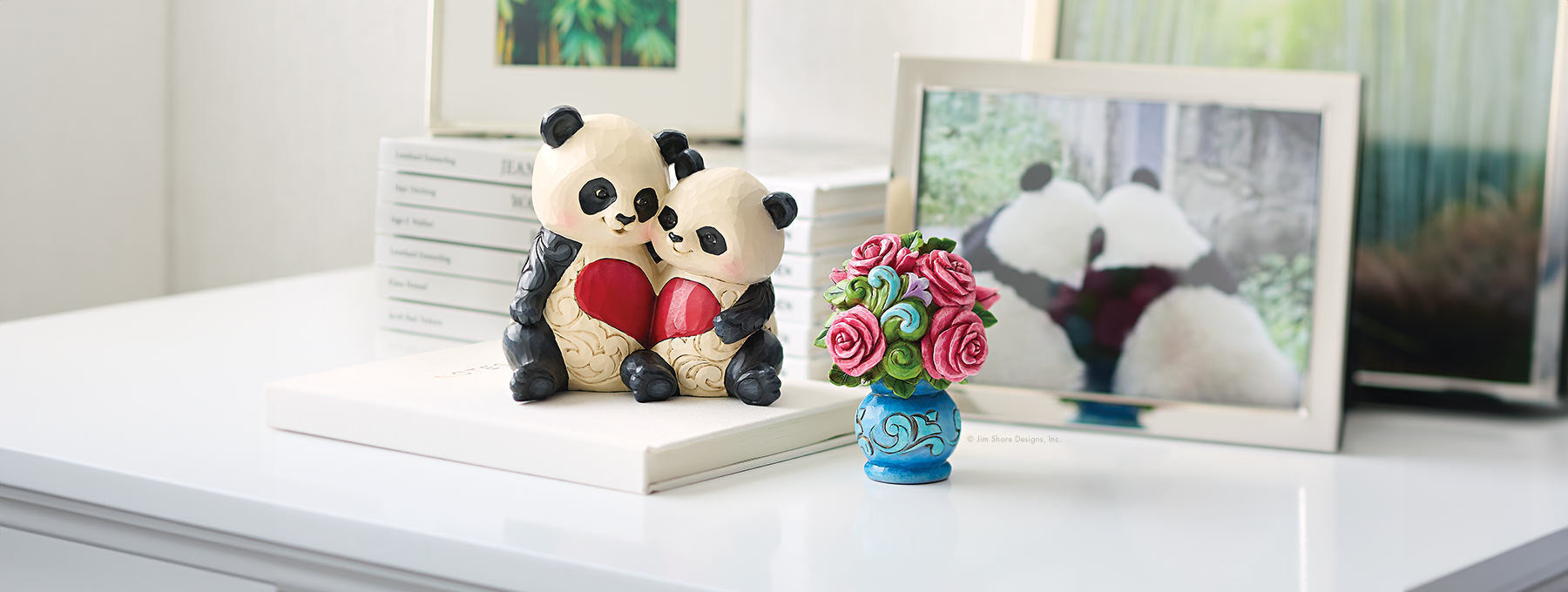 Jim Shore Panda love figurines