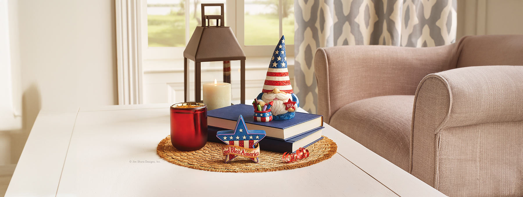 Jim Shore Patriotic Table Display