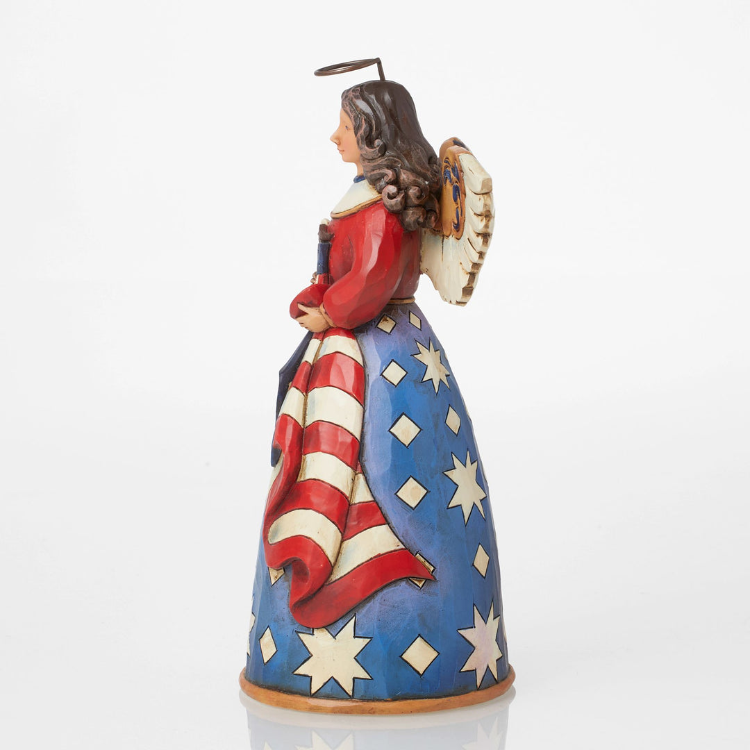 Patriotic Angel in Flag Dress