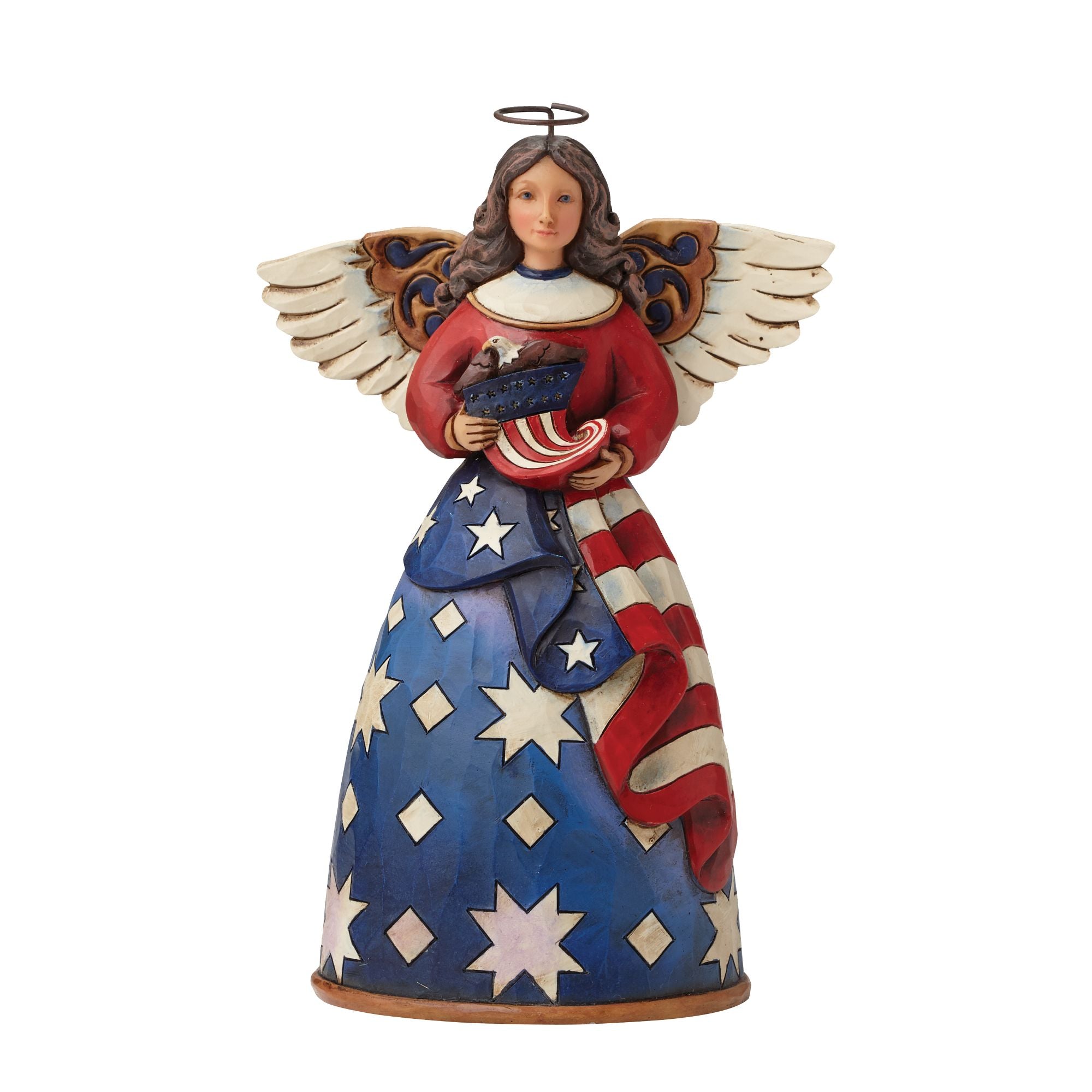 Patriotic Angel in Flag Dress