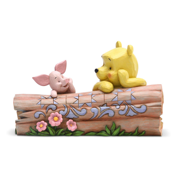 Pooh and Piglet by Log