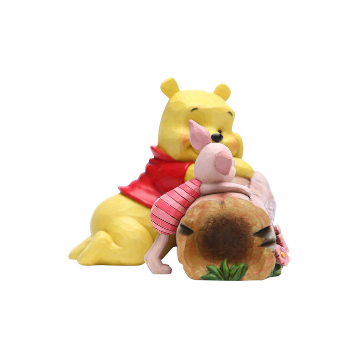 Pooh and Piglet by Log