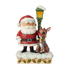 Rudolph, Santa and Lamp Post