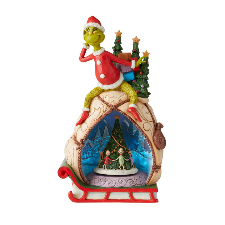 Grinch w/Lited Rotatable Scene