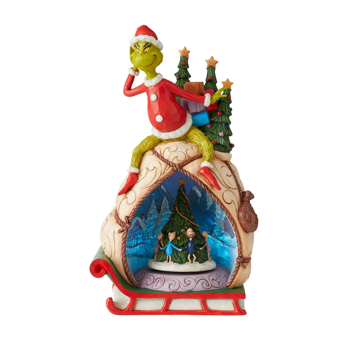 Grinch w/Lited Rotatable Scene