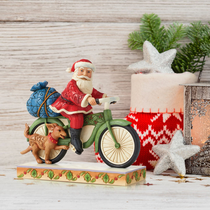 Santa Riding Bicycle