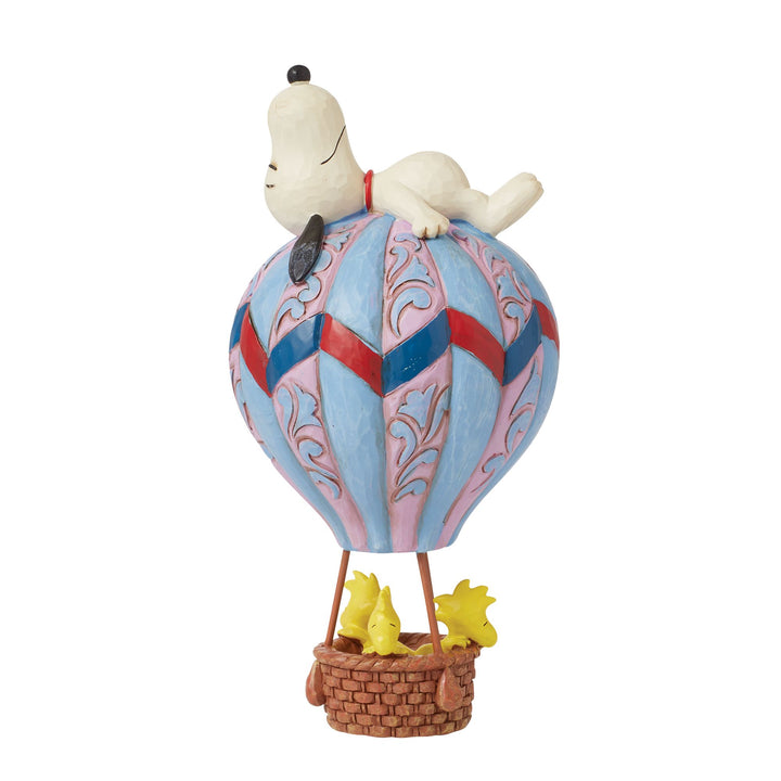 Snoopy laying on Hot Air Ballo