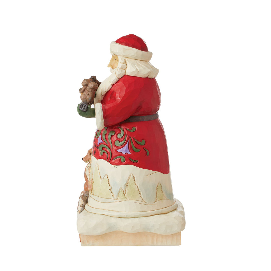 Santa with Animals Statue