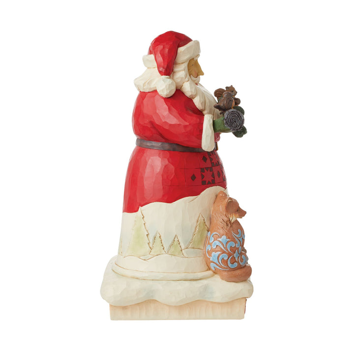 Santa with Animals Statue