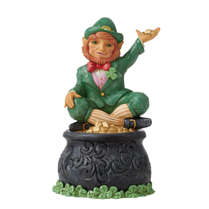 Leprechaun On Pot of Gold