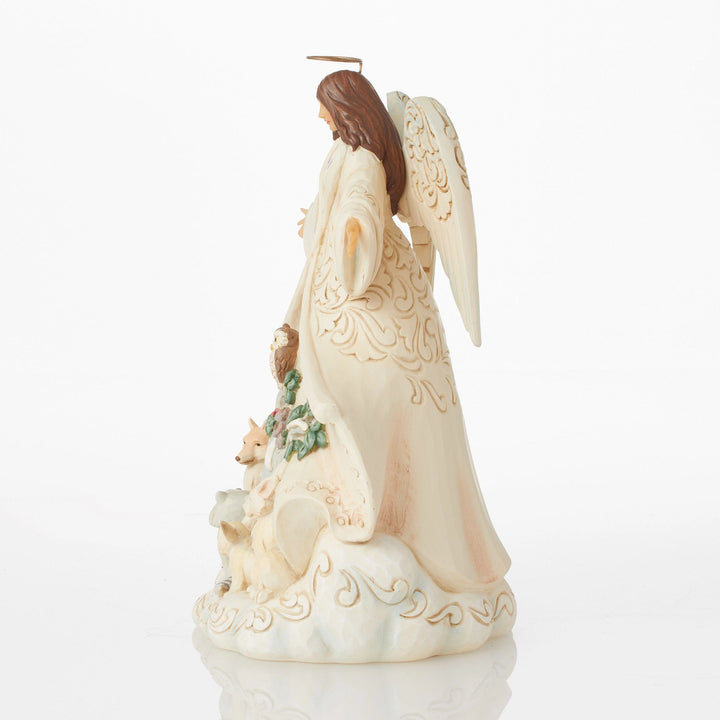 White Woodland Angel with Coat