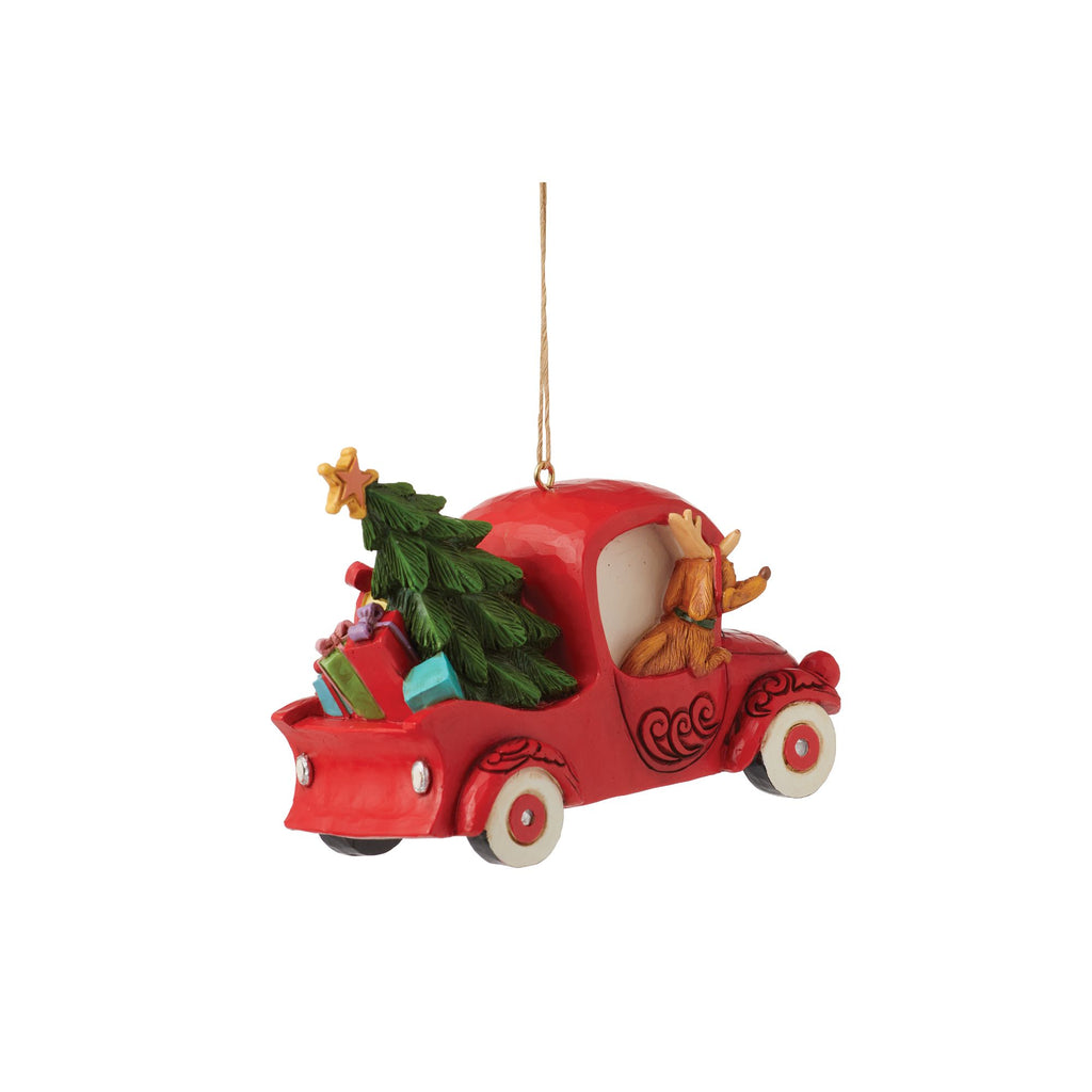 Grinch in Red Truck Ornament – Jim Shore