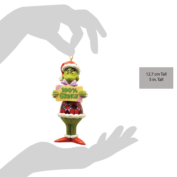 100% Grinch PVC Ornament