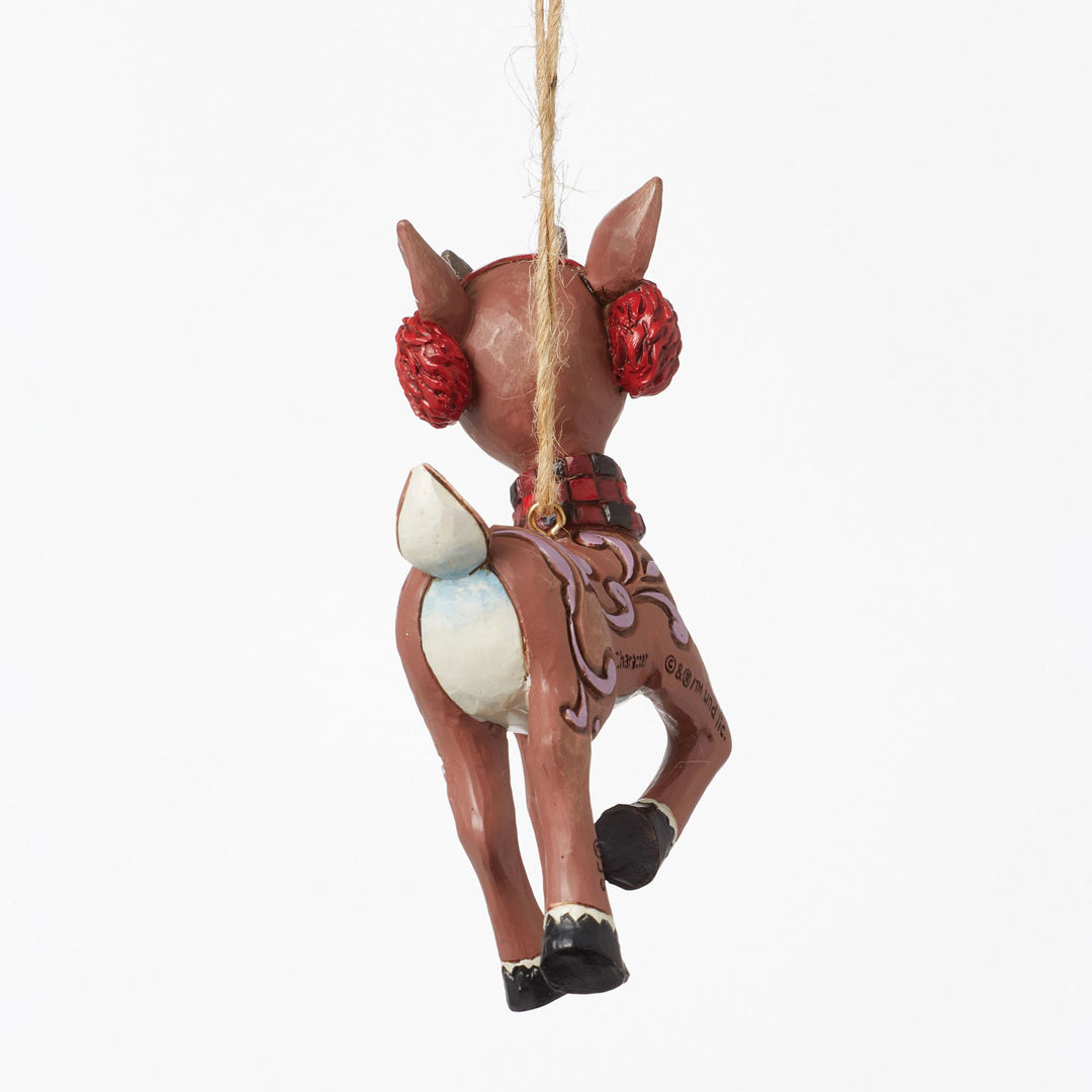 Rudolph with Earmuffs Ornament