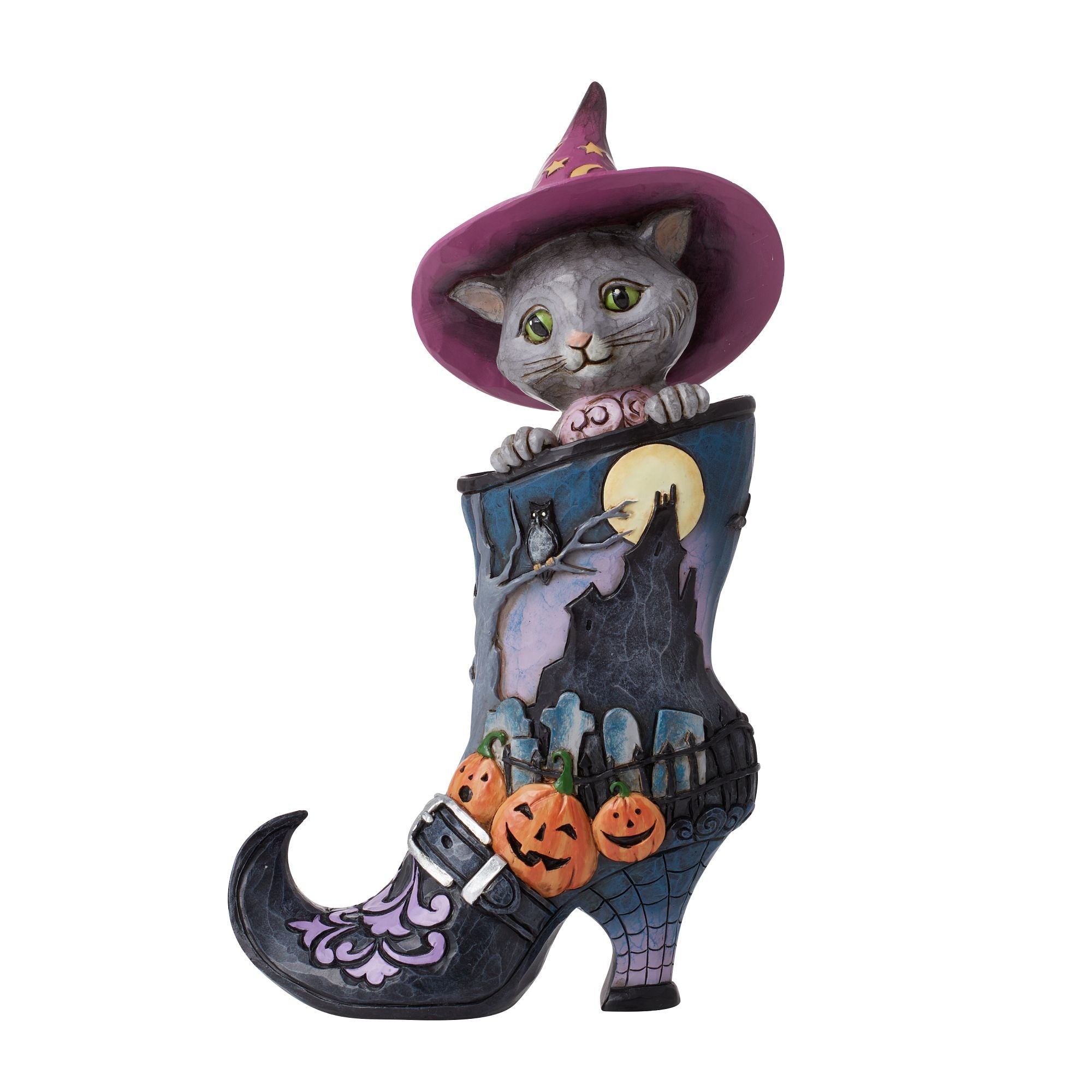 Witch's Boot with Black Cat