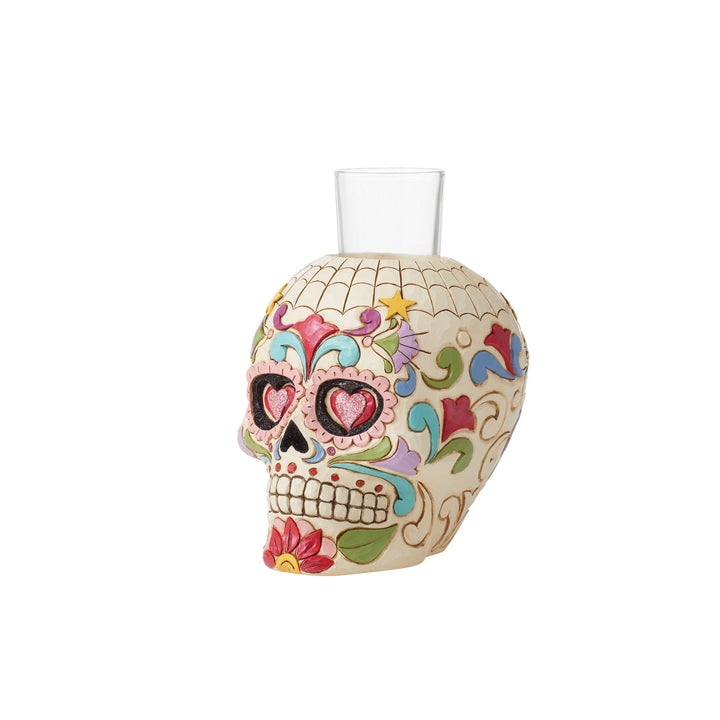 Day Of Dead Skull Candleholder