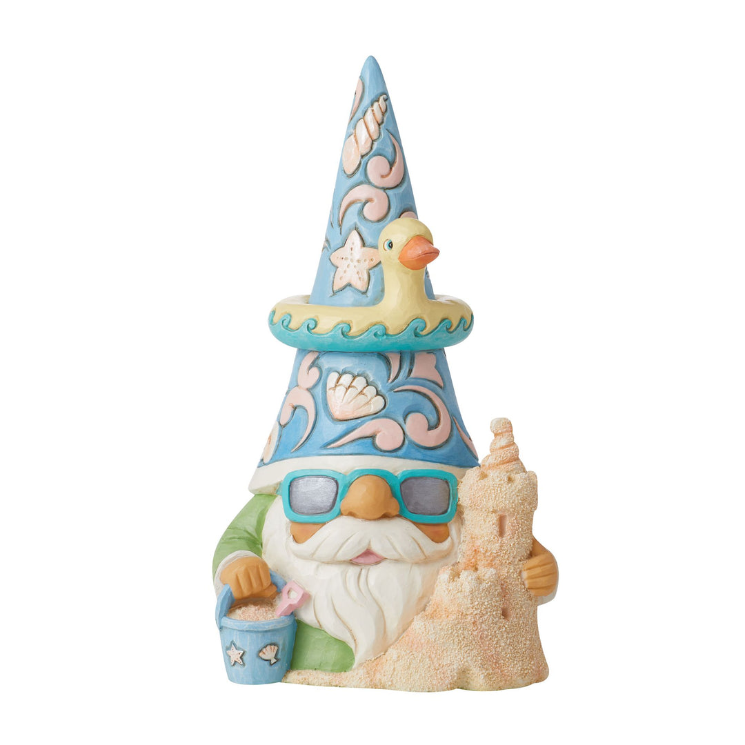 Coastal Gnome and Sandcastle