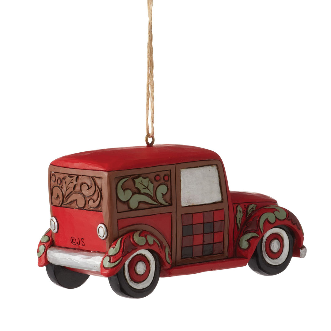 HG Santa Woody Wagon Ornament