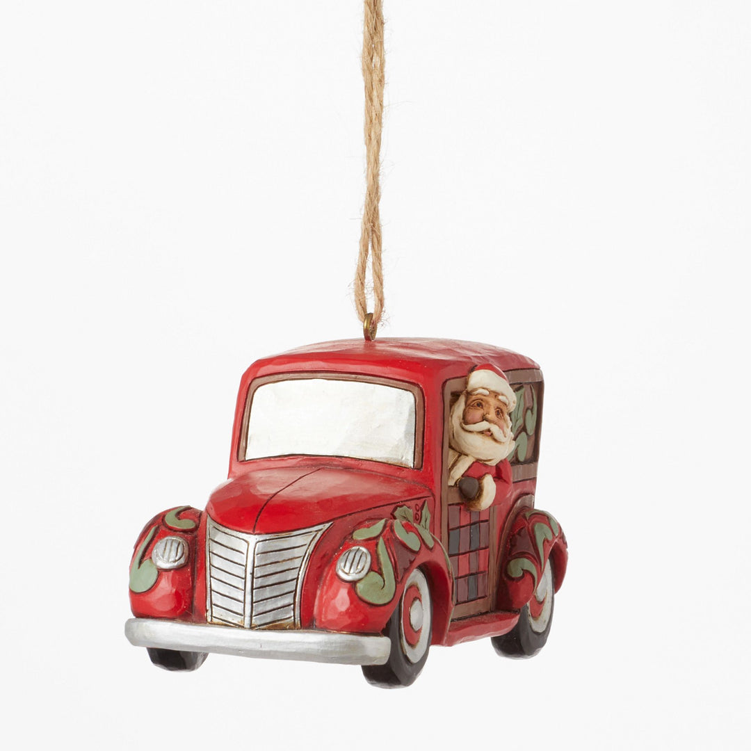 HG Santa Woody Wagon Ornament