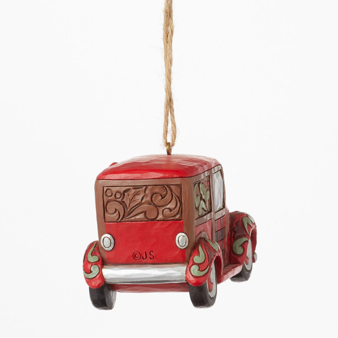 HG Santa Woody Wagon Ornament