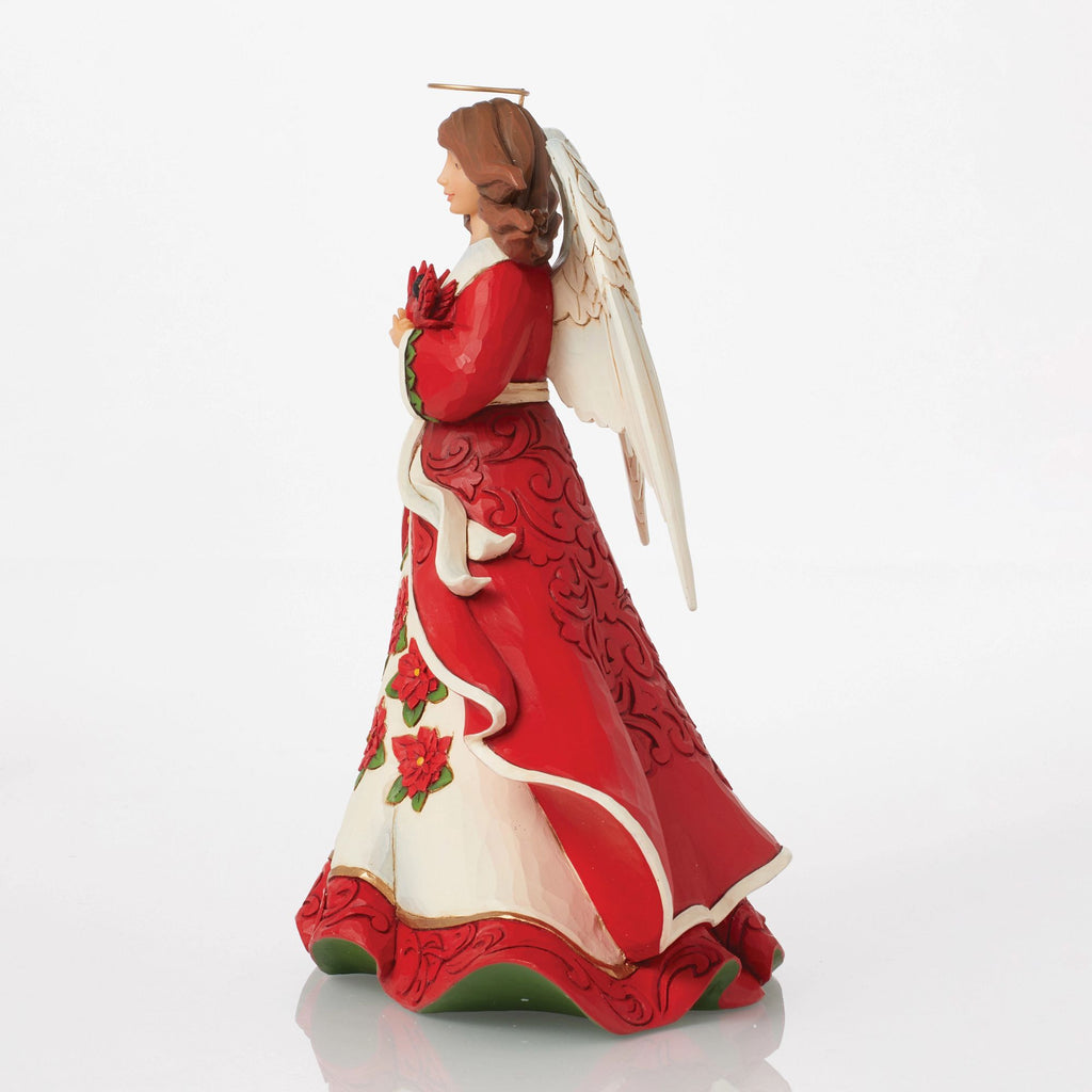 Red Christmas Angel Figurine