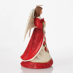 Red Christmas Angel Figurine