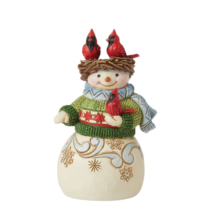 Mini Snowman with Nest on Head