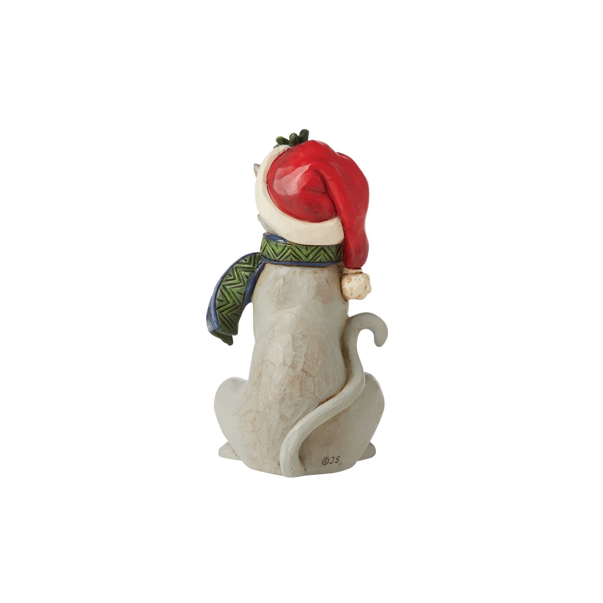 Chat de Noël Heartwood Creek de Jim Shore avec écharpe