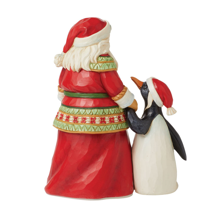 Pint Sized Santa with Penguin