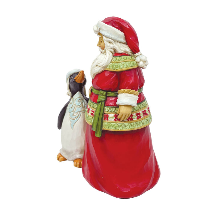 Pint Sized Santa with Penguin