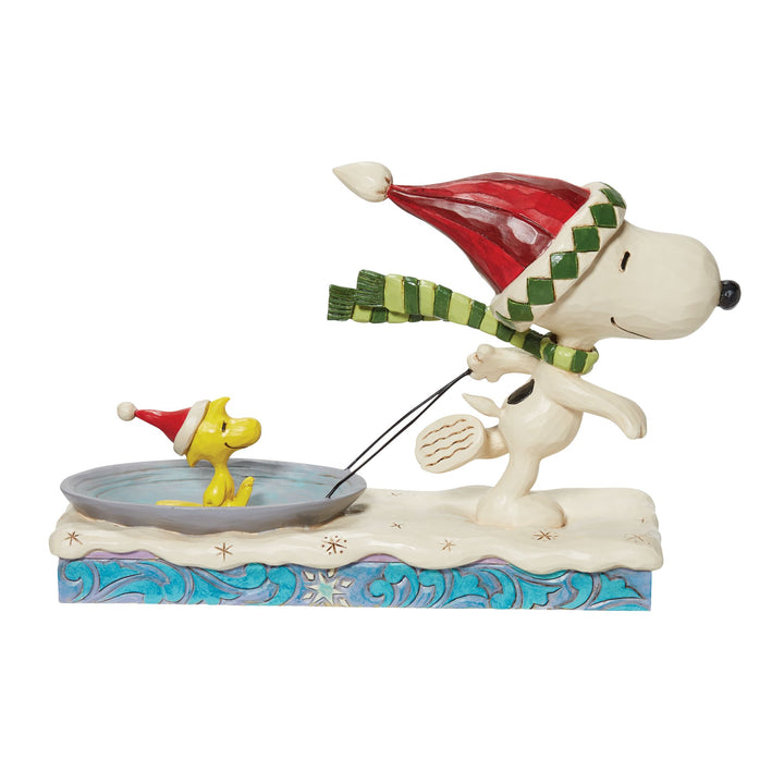 Snoopy w/ Woodstock on Saucer