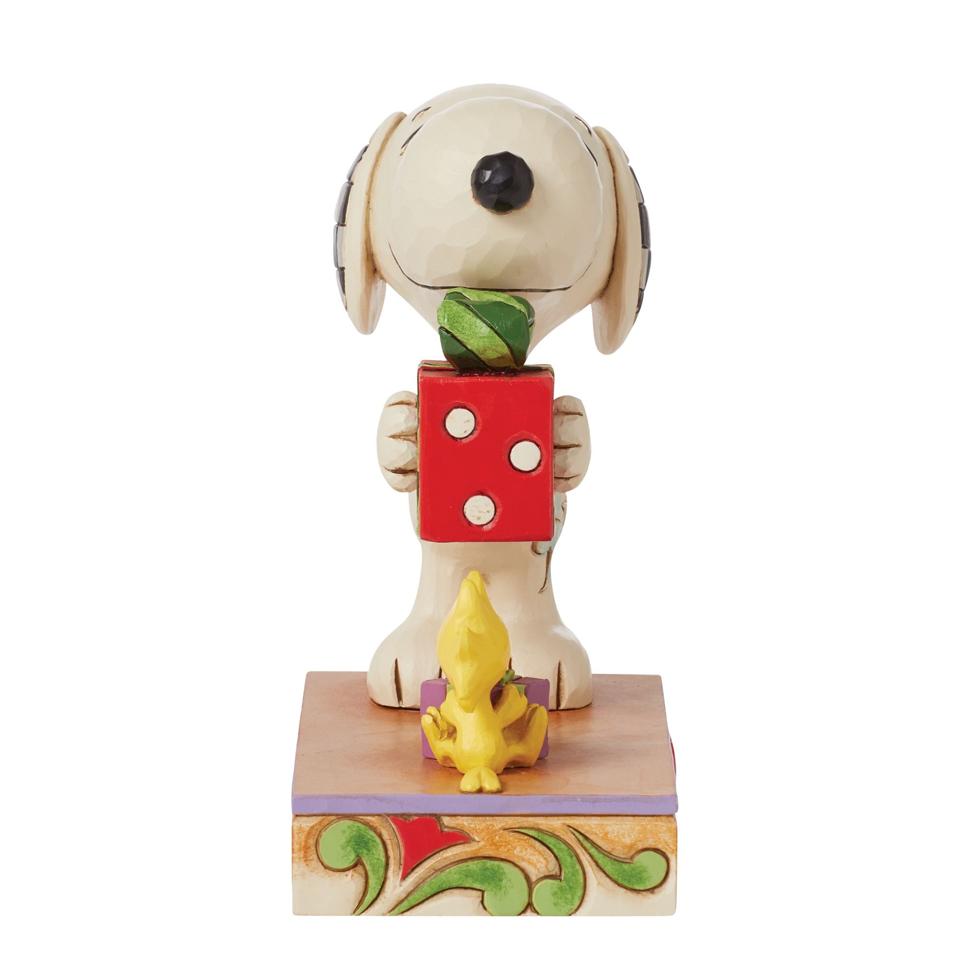 スヌーピー Peanuts JimShore Marry and Bright Peanuts Jim Shore Snoopy Woodstock Flowers Fresh Picked