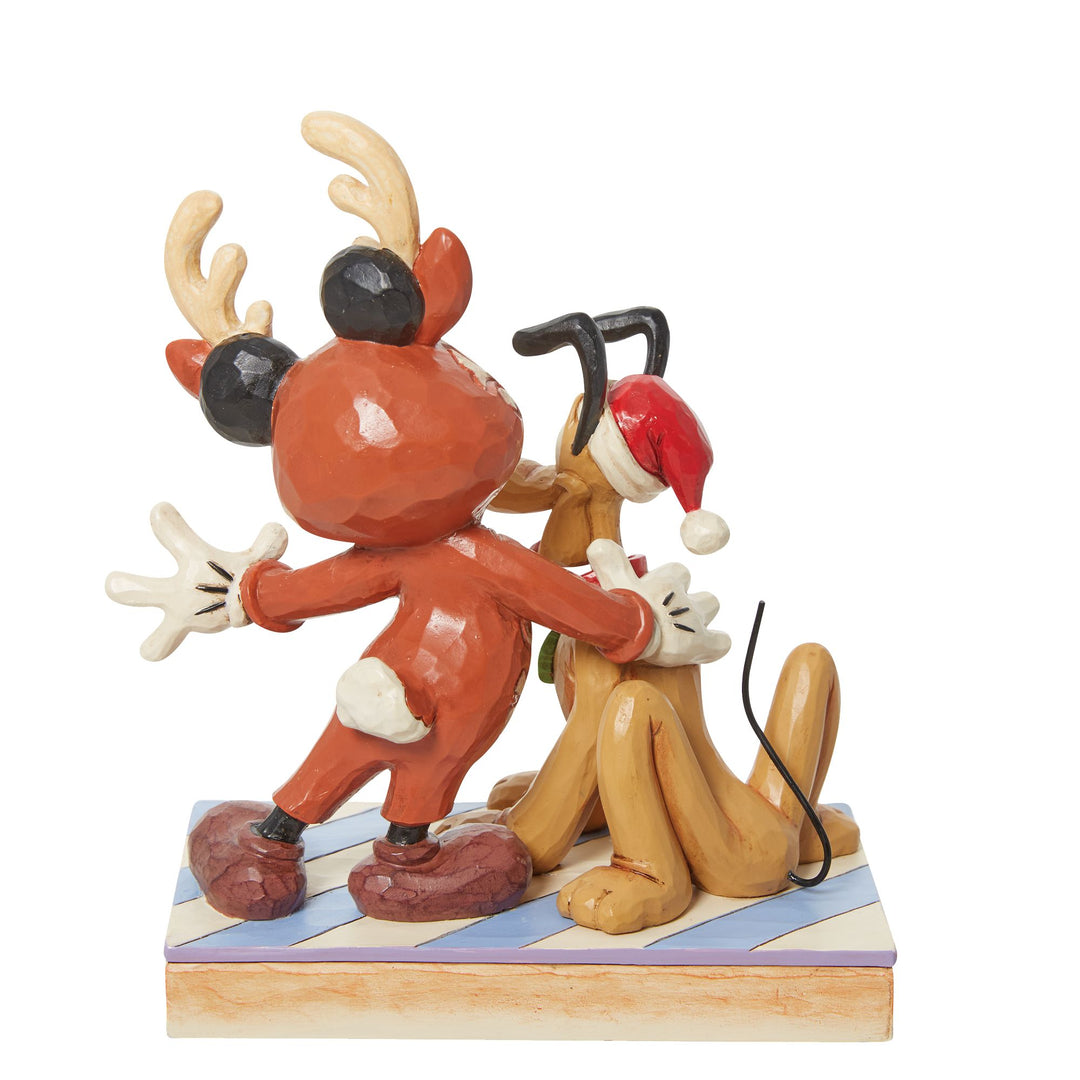 Mickey Reindeer w/ Pluto Santa