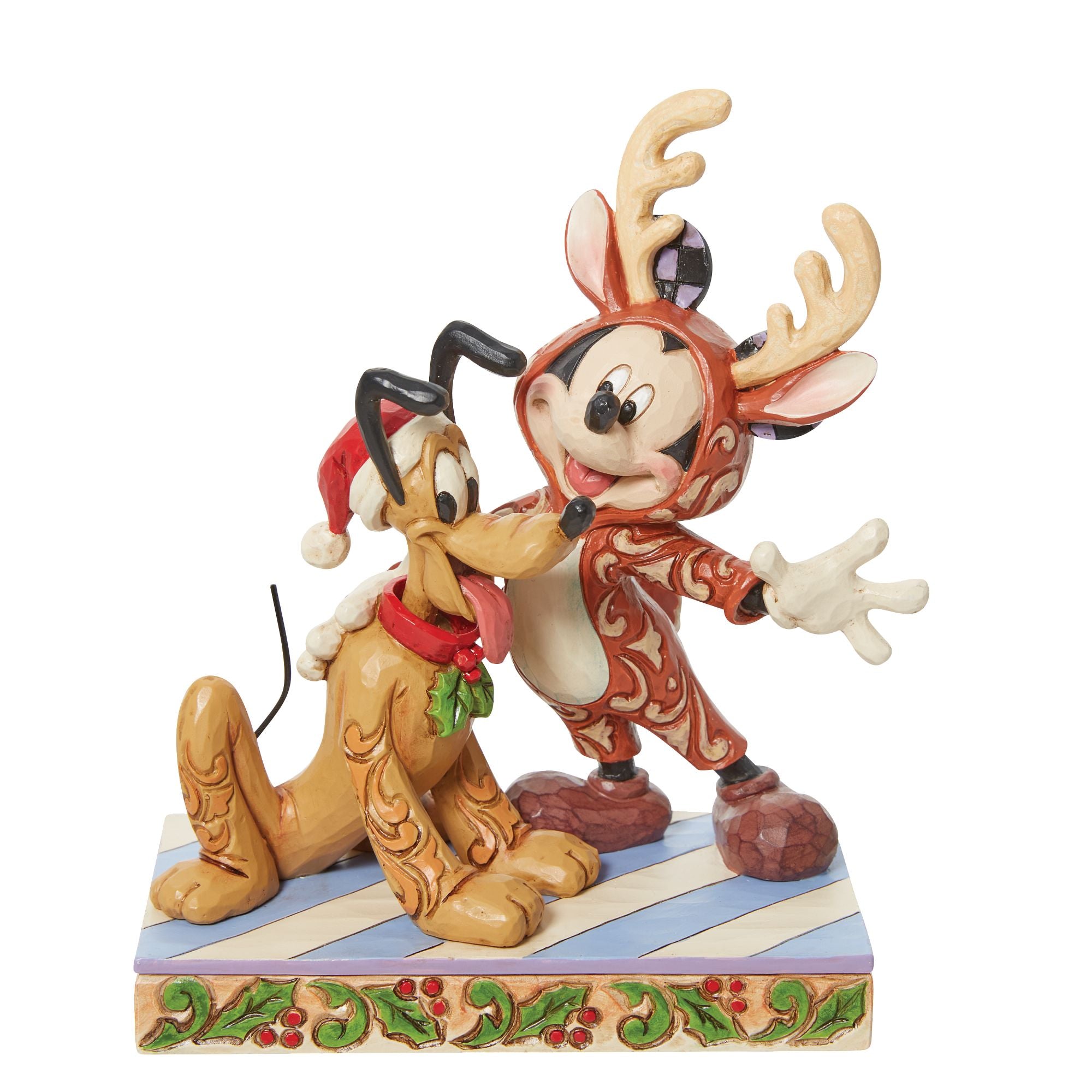 Mickey Reindeer w/ Pluto Santa – Jim Shore