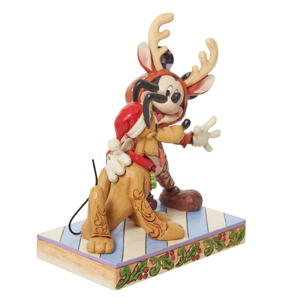 Mickey Reindeer w/ Pluto Santa