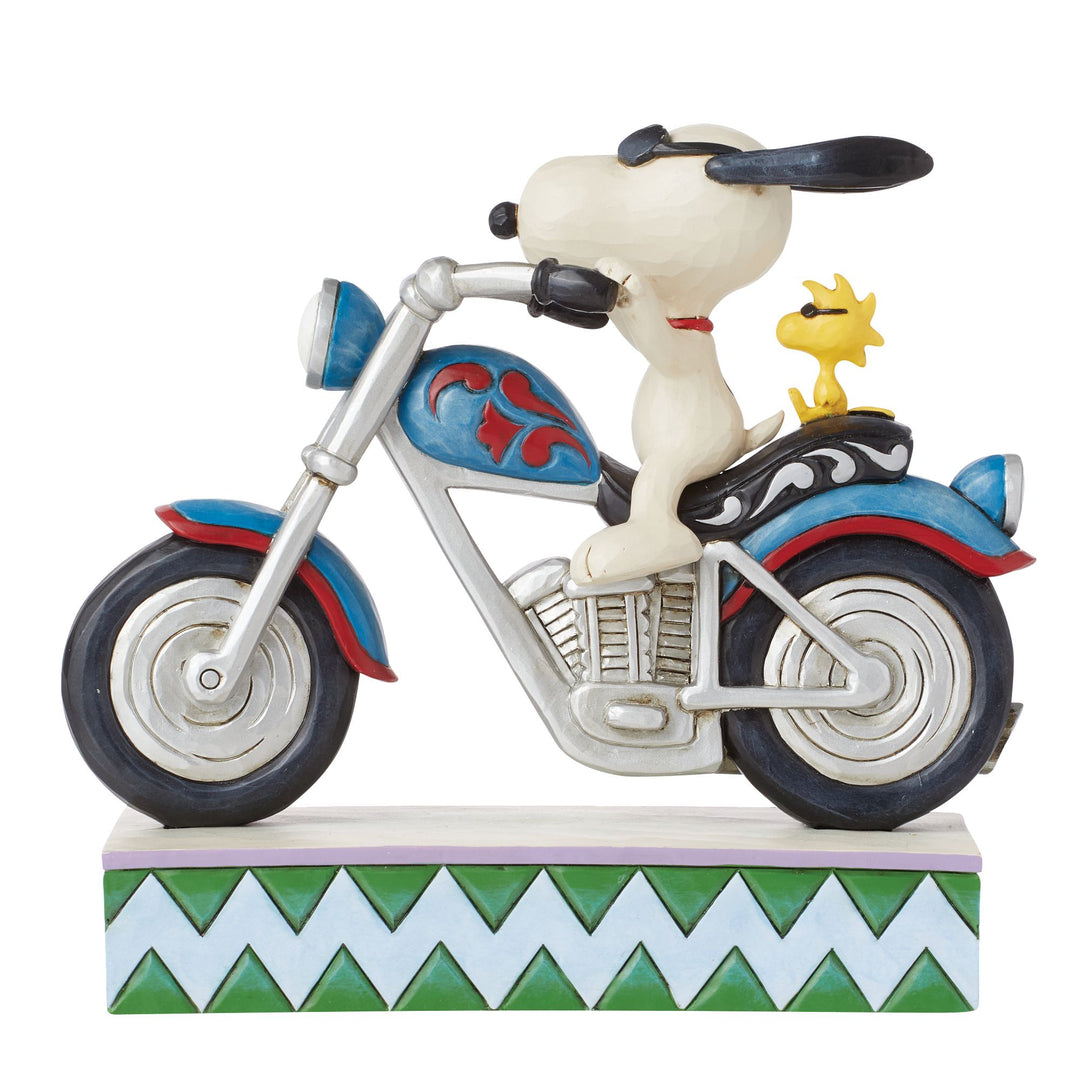 Snoopy & Woodstock Riding Moto