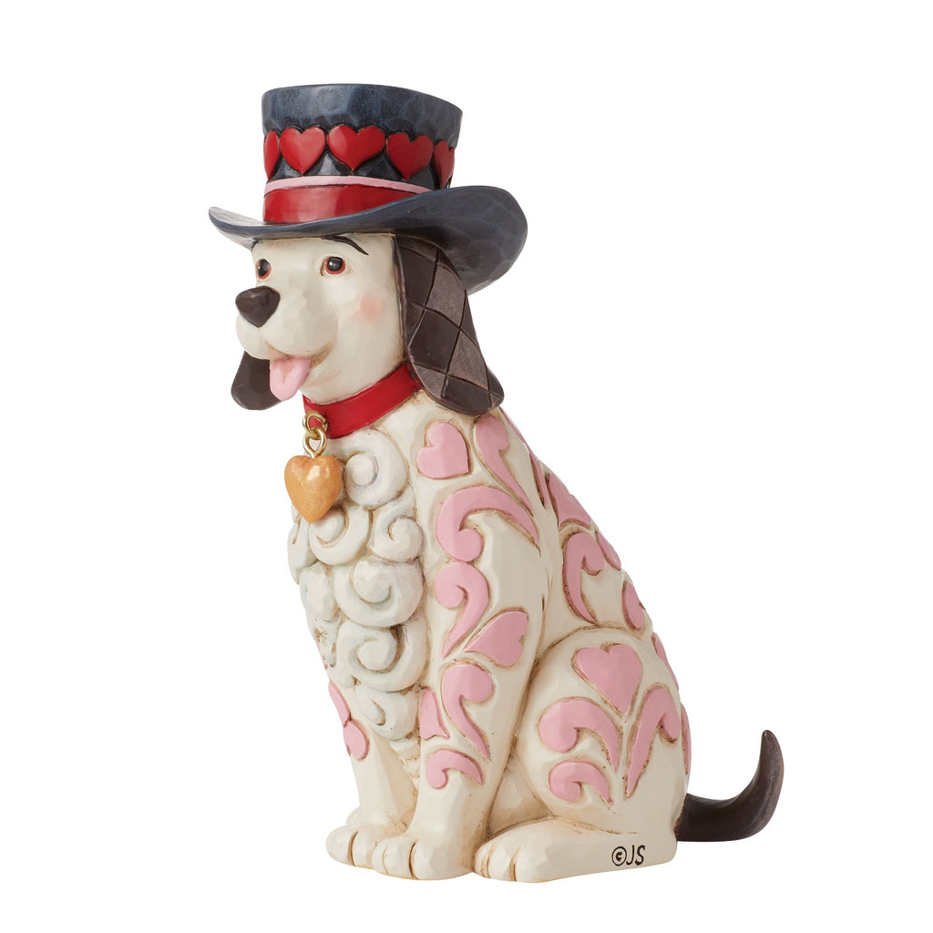 Love Themed Dog with Top Hat