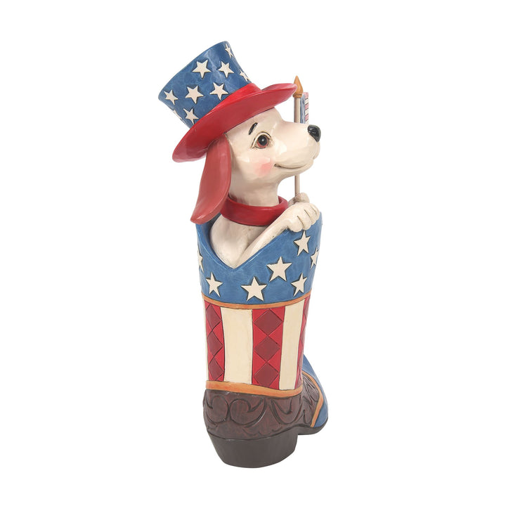 Boot with Dog Holding Flag Fig