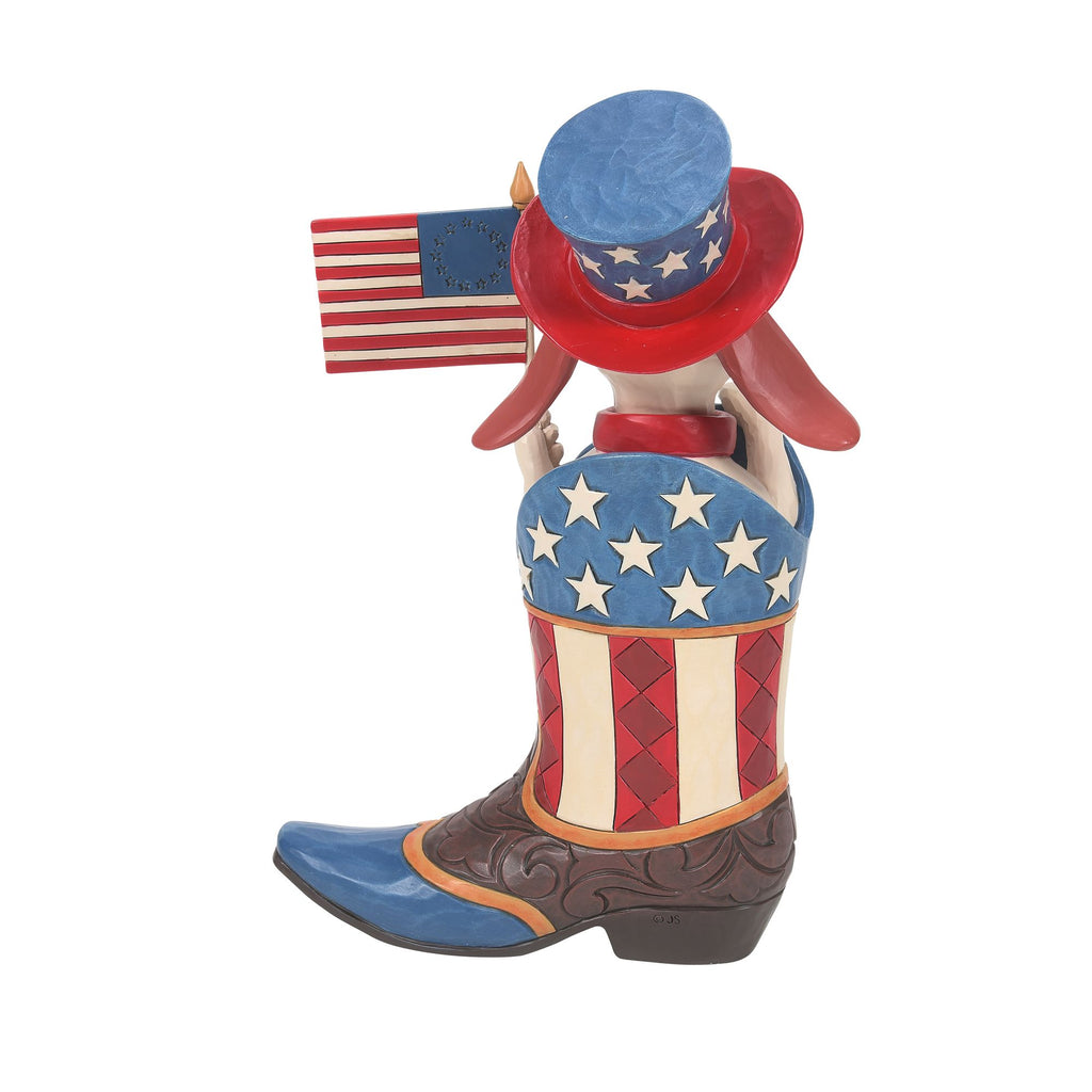 Boot with Dog Holding Flag Fig