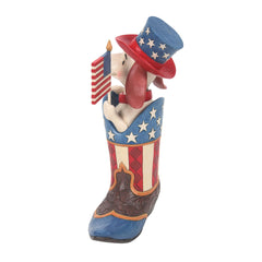 Boot with Dog Holding Flag Fig