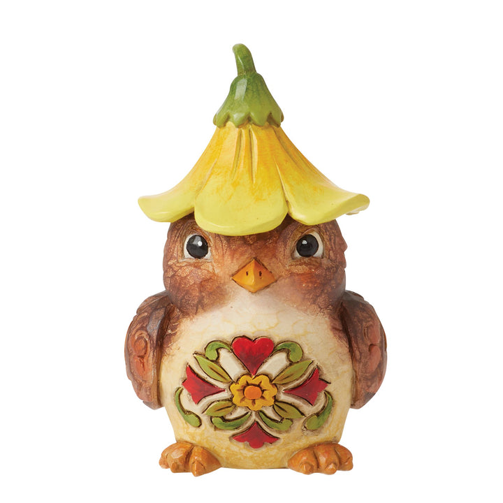 Bird with Flower Hat Figurine