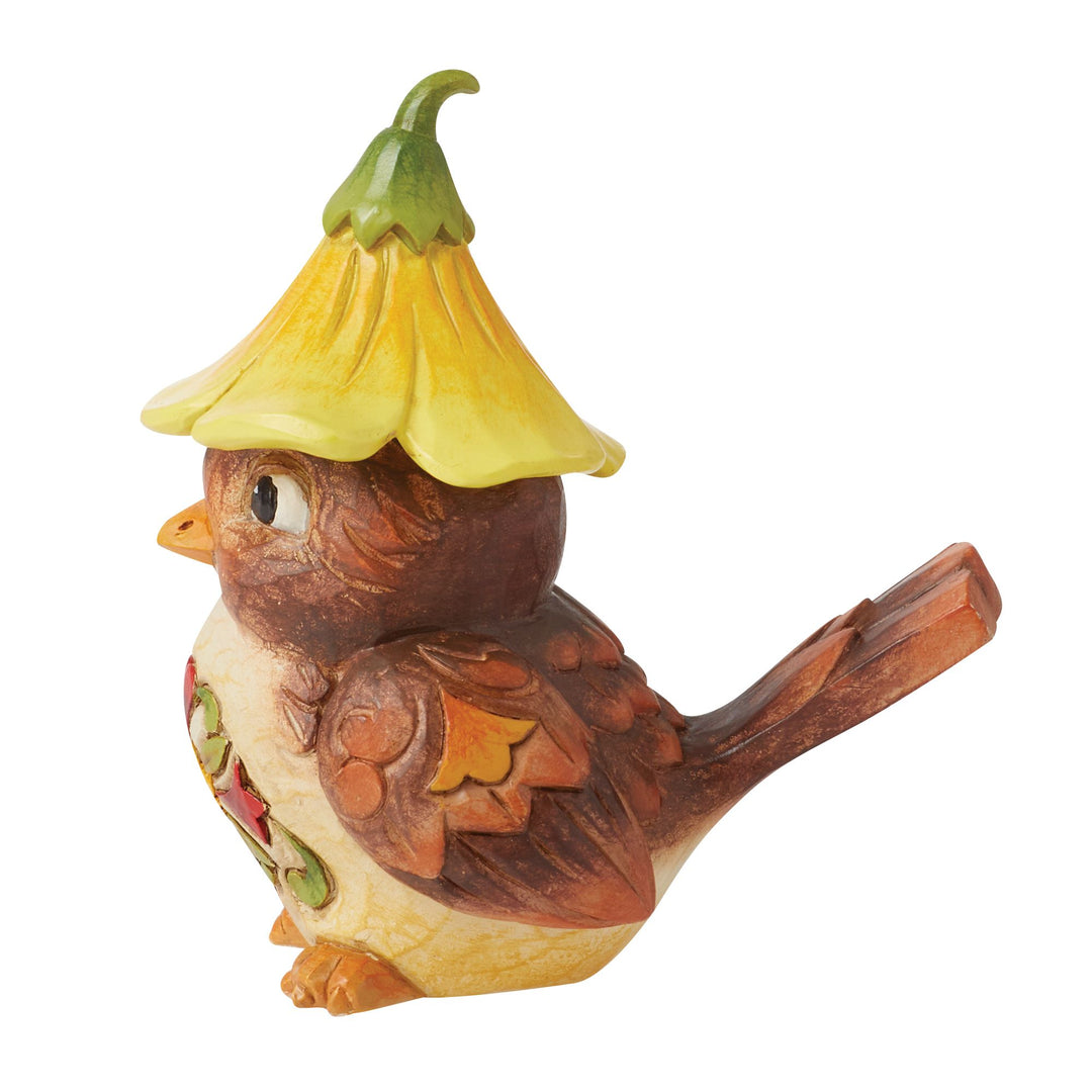 Bird with Flower Hat Figurine