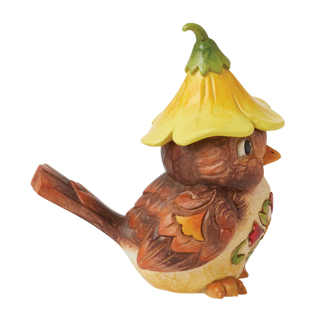 Bird with Flower Hat Figurine