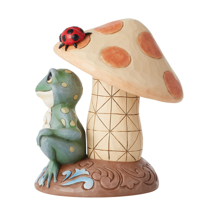 Signed - Frog Leaning on Mushroom Fig