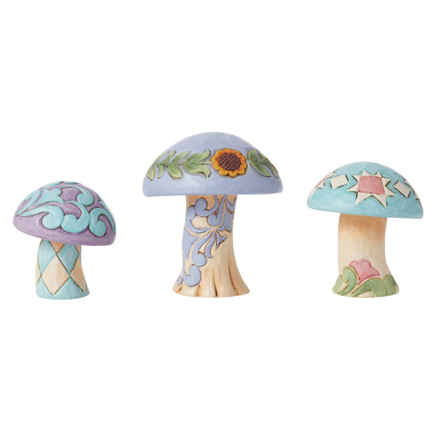 Mushrooms Set of 3 Figurines